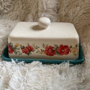 Pioneer Woman Butter Dish Floral Pattern‎